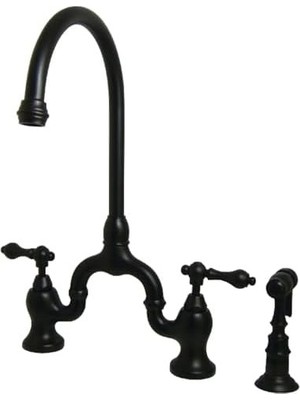 Prime Pirinç KS7795ALBS Ingiliz Ülke Mutfak Musluğu, Pirinç Püskürtücü, Yağla Pürüzsüzleştirilmiş Bronz