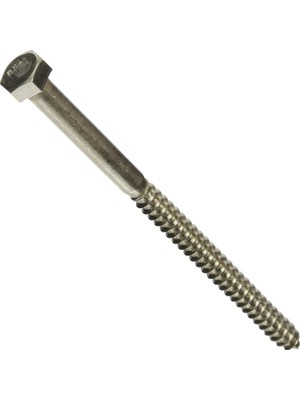 Prime The Group 964596 5/16 x 5-Inç Paslanmaz Çelik Altıgen Uçlu Vida, 10'lu Paket