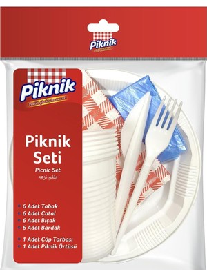 Prime Piknik Kullan At Seti Ekonomik 6'lı Beyaz 1525