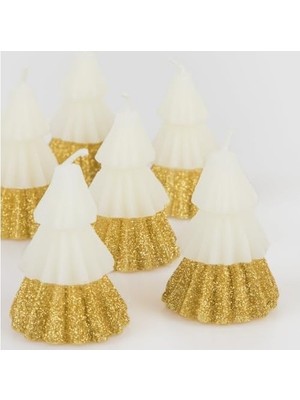 Prime - Ivory Mini Tree Candles - Krem Mini Ağaç Mumlar (6'lı)