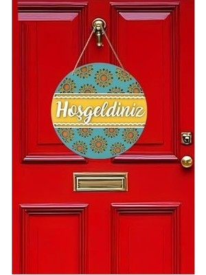 Prime Hoş Geldiniz Uv Baskı 3D Görünümlü Mdf Kapı Süsü | Askılı Silinebilir Dekoratif KS016,KS016 20 x