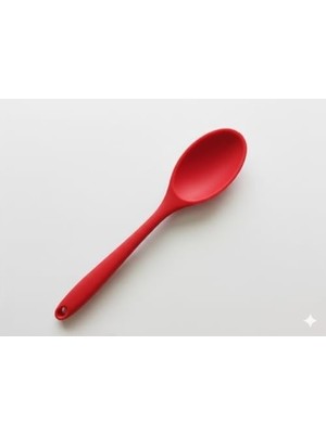 Prime Silikon Kaşık + Silikon Mama Kaşığı 2’li Set - Dayanıklı, Çizmez, Tek Parça Tasarım (Kırmızı)