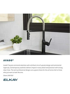 Prime Avado Tek Delikli Bar Musluğu, Aşağı Çekmeli Püskürtme ve Kol Kolu, Mat Siyah