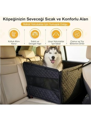 Prime Büyük ve Orta Köpekler Için Araba Köpek Hamağı, Evcil Hayvan Araç Koltuğu, Köpek Taşıma Çantası, Su Geçirmez Kumaş, Katlanabilir Evcil Hayvan Koltuğu - Siyah