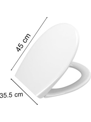 Prime S10 Klozet Kapağı 84-003-009, Yavaş Kapanır, Duroplast, Sandviç Tip, Metal Menteşeli, Beyaz