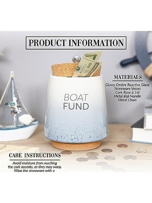 Prime Pavilion -6.5" Seramik Tasarruf Bankası, Gri, Bej, Kahverengi