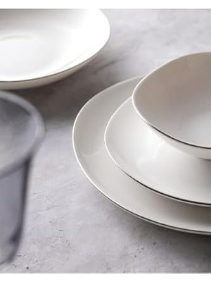 Prime Bormio 6 Kişilik 24 Parça Yemek Takımı Beyaz-Silver