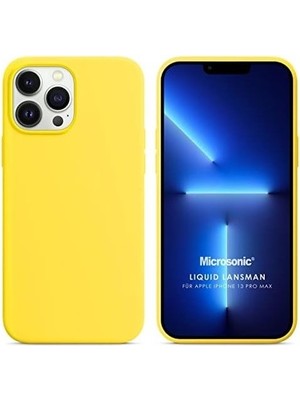 Prime 13 Pro Max Için Kılıf Lansman Silikon Sarı [ 13 Pro Max ile Uyumlu Kılıf - Sarı]