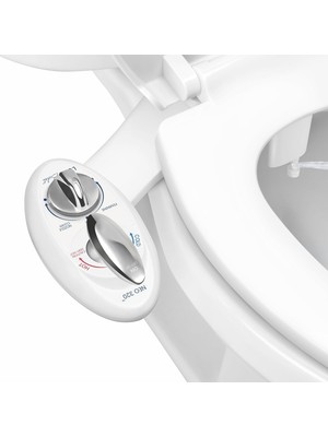 Prime Luxe Bidet Neo 320 (Series) – Kendi Kendini Temizleyen Dual Başlık –, Sıcak ve Soğuk Su ile Elektrik Mekanik Bide Wc-Sabitleme W/güçlü Musluk Valfler ve Metal Hortumlar, Neo 320 White