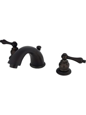 Prime KB975AL Victorian Widerspread Lavatory Musluk With Metal Kolu Handle, Oil Rubbed Bronz By