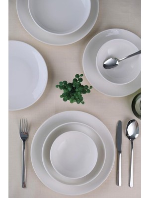 Prime Tabakevi Tabak Evi Porselen Beyaz Yemek Takımı 8 Parça 2 Kişilik