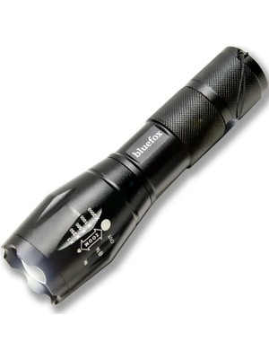 Güçlü LED El Feneri, 10W Ultra Parlak Işık, 5 Farklı Mod, Zoom Özellikli, Dayanıklı Aluminyum Gövde