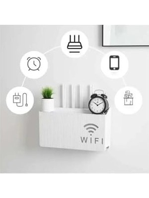 Prime Gri Wifi Kutusu Duvar Asılabilir Sigorta ve Modem Saklama Kutusu 25X15X6 cm