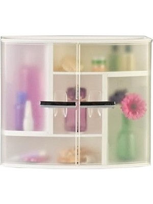 Prime M-09416 Şeffaf Naturel Banyo Ecza Dolabı
