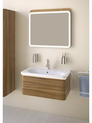 Prime Nest Trendy 5686B003-1072 Tezgah Lavabo, 80 Cm, Beyaz