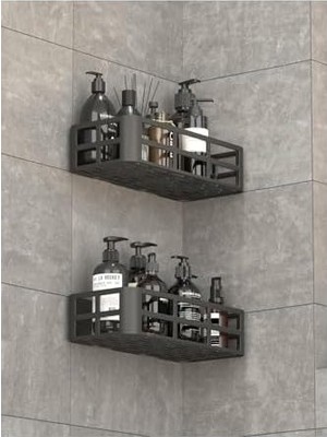Prime Life 2 Adet Düzenleyici Yapışkanlı Banyo Organizer Duş Rafı MIT1146