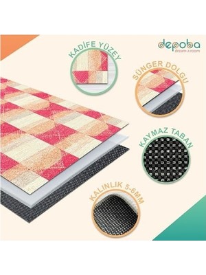 Prime Alansa Kadife Kaymaz Pamuk Tabanlı Yıkanabilir Antibakteriyel Salon Halısı 100X150