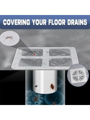 Prime Tek Kullanımlık Duş Tahliye Saç Çıkarıcı Örgü Çıkartma 4 "* 4", Banyo, Mutfak, Küvet, Lavabo Için Saç Tahliye Çıkartması (Kare, 20 Adet)