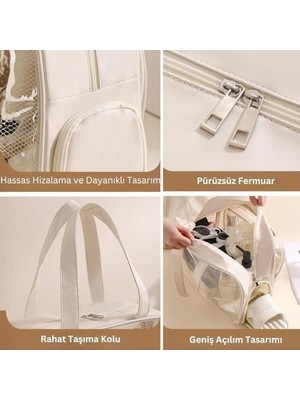 Prime Çok Bölmeli Krem Seyahat Çantası