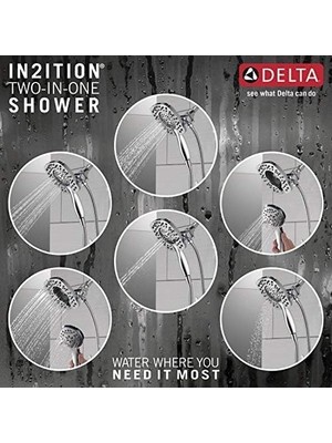 Prime (Without Rough, Shower, Chrome) - T17264-I Ashlyn Monitor 17 Series Shower With IN2ITION Two-In-One Handshower Showerhead, Chrome