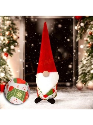 Prime Yılbaşı Noel Baba Dekoratif Biblo Yılbaşı Çorabı Desenli
