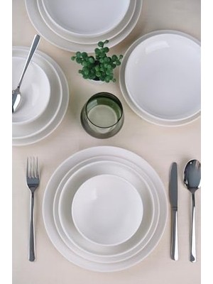 Prime Tabakevi Tabak Evi Porselen Beyaz Yemek Takımı 16 Parça 4 Kişilik