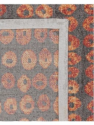 Prime 3s Kırmızı Modern Modern Geometrik Etnik Eskitme Desenli Oturma Odası Salon Yolluk Koridor Mutfak Halısı