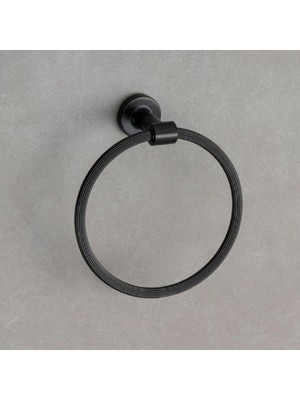 Prime Ezel Halka Havluluk Siyah Renk 211X76X192 mm
