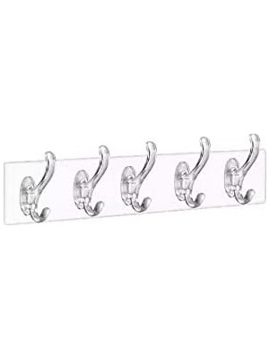 Prime Süper Güçlü Yapışkanlı 5'li Şeffaf Banyo ve Mutfak Askısı
