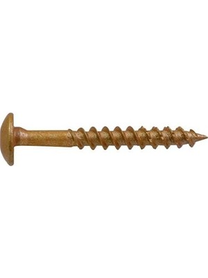 Prime Power Pro 47872 Lag Vidalar, 1/4" x 1-1/2", Yıldız Sürücü Yapı Lag Vidaları, Paslanmaya Dayanıklı, Seramik Kaplamalı Bronz, 2,3 kg Tüp, 375 Adet