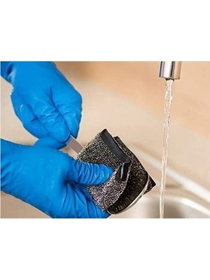 Prime Glitzi Power Pad Inox, Ekstra Kaliteli, Pas Tutmaz, Zorlu Lekeleri Söker, 2'li Paket