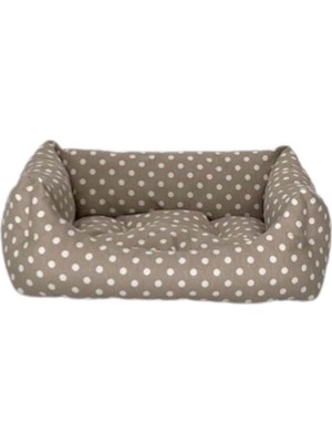 Prime Pet Uniform Bej Puantiyeli Kedi ve Köpek Yatağı S 40X50CM