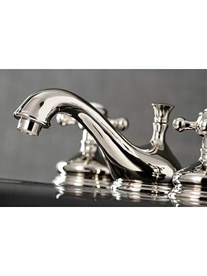 Prime KS1166BX 20,3 cm Yaygın Lavabo Musluğu, Pirinç Pop-Up, Cilalı Nikel