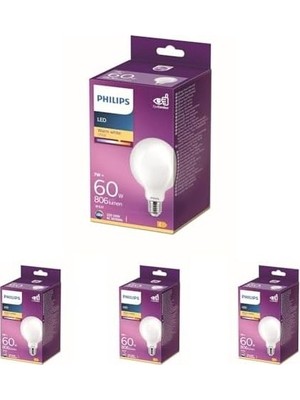 Prime LED Classic 60W G93 E27 Sarı Işık Dim Edilmez LED Ampul 4lü Paket