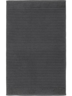 MSP Alstern Ayak Havlusu Yapılandırılmış Dokumalı Pamuk, 50X80 cm Koyu Gri Renk