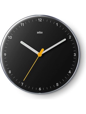 MSP Klasik Analog Duvar Saati Sessiz Kuvars Mekanizması, Iyi Okunabilir, 23 cm Çap, Siyah Model, BC26B.