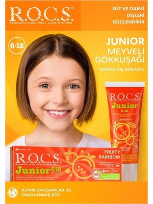 Junior Çocuklar Için Bitkisel Içerikli Diş Macunu 6-12 Yaş Meyveli Gökkuşağı (1 x 60 Ml)
