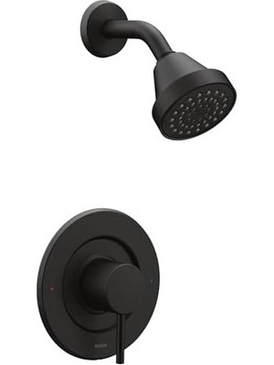 Prime Mat Siyah Posi-Sıcaklık Basınç Dengeleme Modern Duş Hizalama Duş Başlığı ve Duş Kolu Kolu (Valf Gerekli), T2192BL
