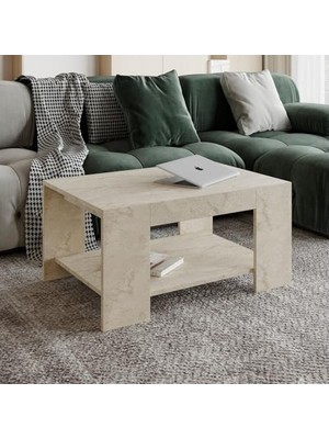 Prime Lina Orta Sehpa – Modern Minimal Tasarım, Traverten
