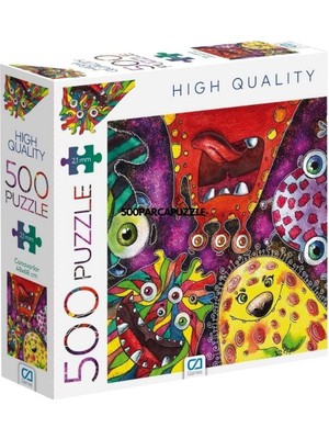 Nacario Ca Games Canavarlar 500 Parça 2,2mm Kalınlık 33X48CM Profesyonel Hobi Puzzle Yapboz Serisi