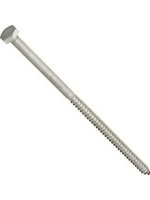 Prime The Group 964591 1/4 x 6 Inç Paslanmaz Çelik Altıgen Uçlu Vida, 10'lu Paket