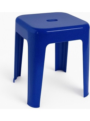 Prime Tabure Sağlam Plastik Kırılmaya Dayanıklı Bahçe, Balkon,banyo Mavi