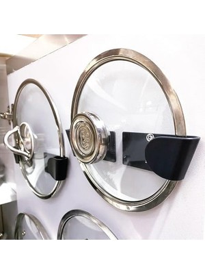 Prime Tencere Kapağı Tutucu 3 Set (6 Parça) Kendinden Yapışkanlı, Pot Lid Holder
