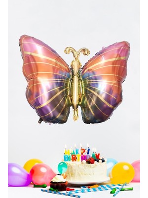Prime Kelebek Folyo Balon Renkli Kelebek Şekilli Balon