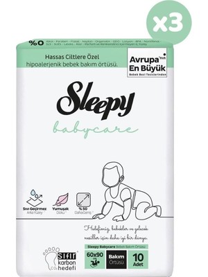 Prime Babycare Bebek Bakım Örtüsü 10 Adet x 3