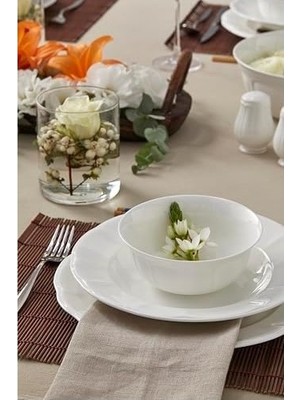 Prime Be Original Leila 30 Parça China Porselen Yemek Takımı – 6 Kişilik, Modern Minimalist Tasarım