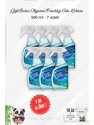 Prime Life Eyüp Sabri Tuncer 7 Al 6 Öde Gizli Bahçe Oda Kokusu Okyanus Ferahlığı 500 ml ve Rosıe