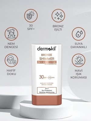 Prime Bronze Shimmer Face ve Body Stick Spf 30 20 gr (3 Paketi)