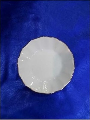 Nacario 6'lı Yaldızlı Porselen Çay Tabağı Porlandyaldızlıcaytabak