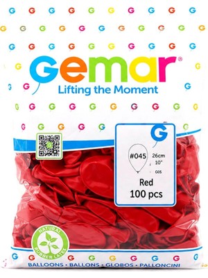Marsilyan Iç Mekan - Kırmızı Balon 10 Inc - 26CM - 100PCS (K95)